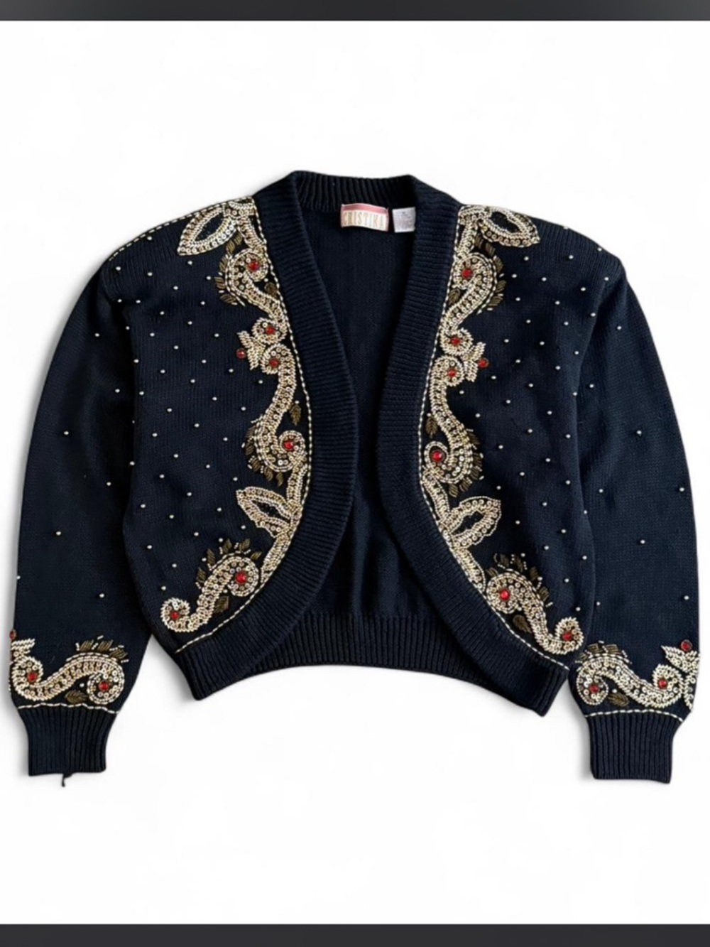 Embellished vintage Cristina beaded cardigan